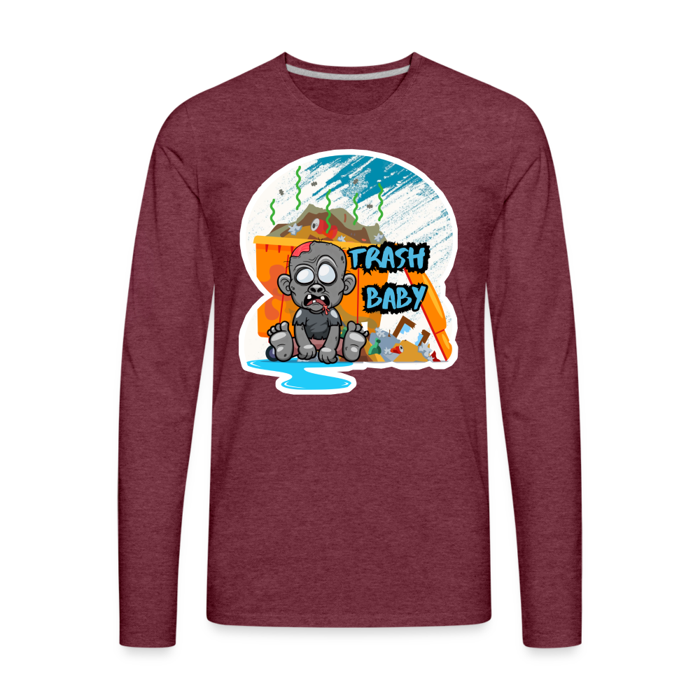 Men's Premium Long Sleeve T-Shirt - heather burgundy