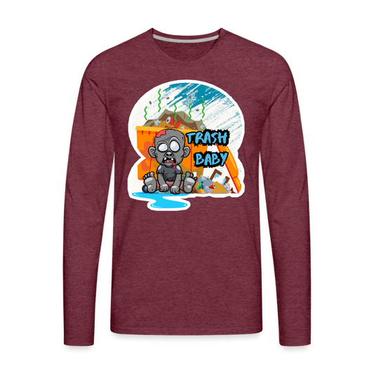 Men's Premium Long Sleeve T-Shirt - heather burgundy